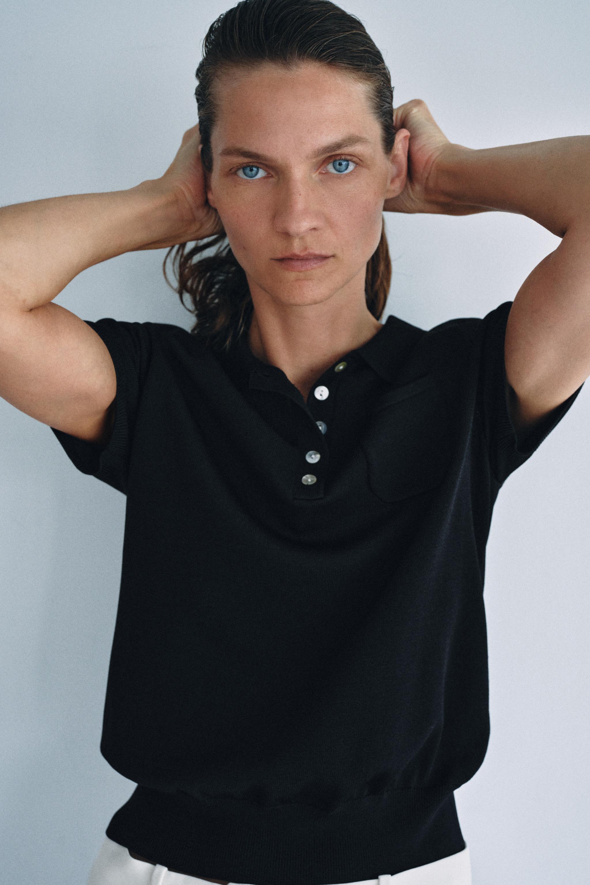 SHORT SLEEVE KNIT POLO SHIRT